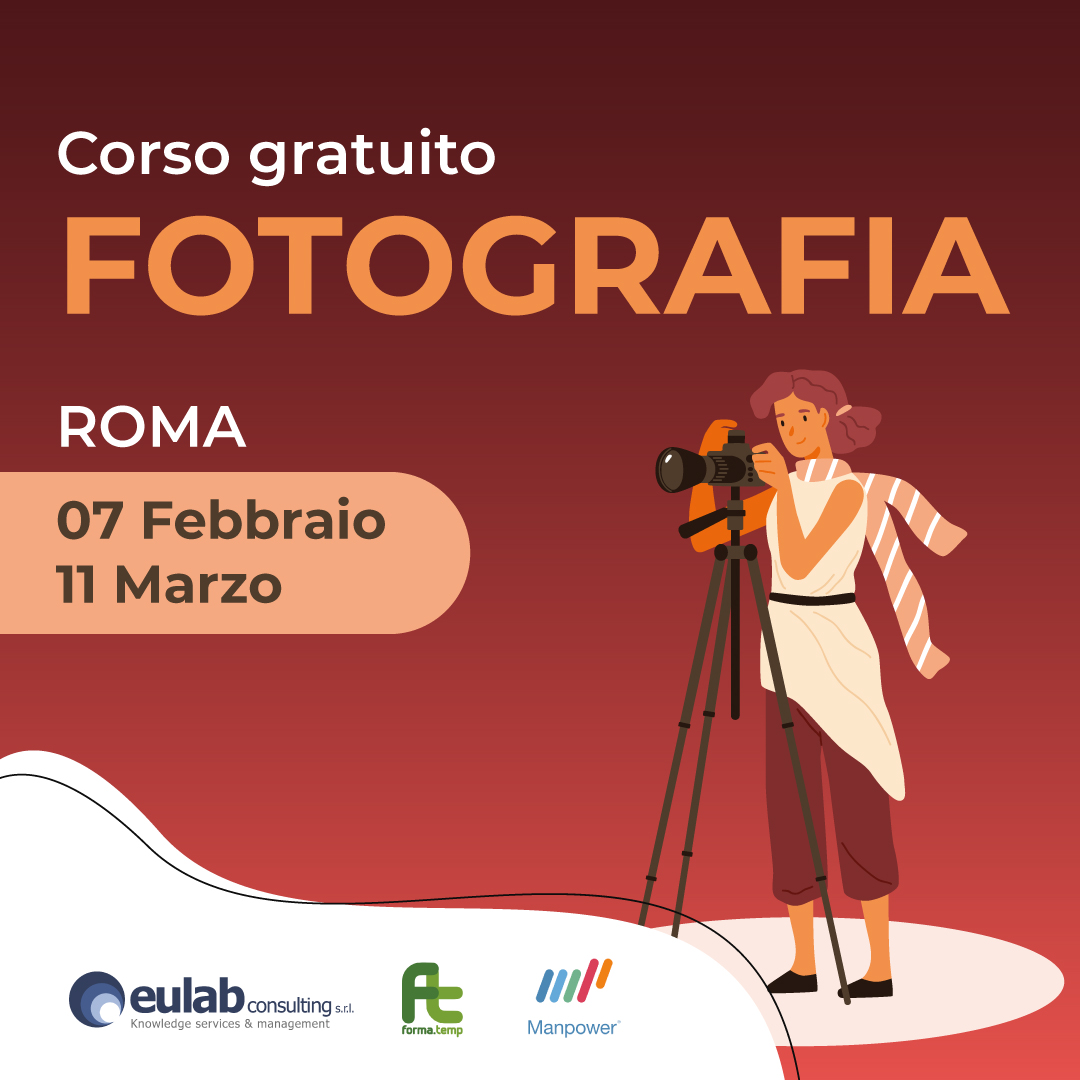 Corso di Formazione Professionale Gratuito in FOTOGRAFIA (FEBBRAIO 2022)