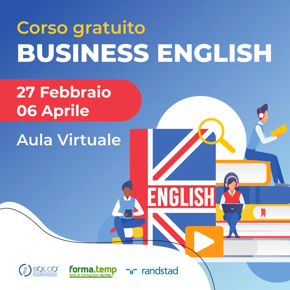 Corso di Formazione Professionale Gratuito in BUSINESS ENGLISH – Febbraio 2023
